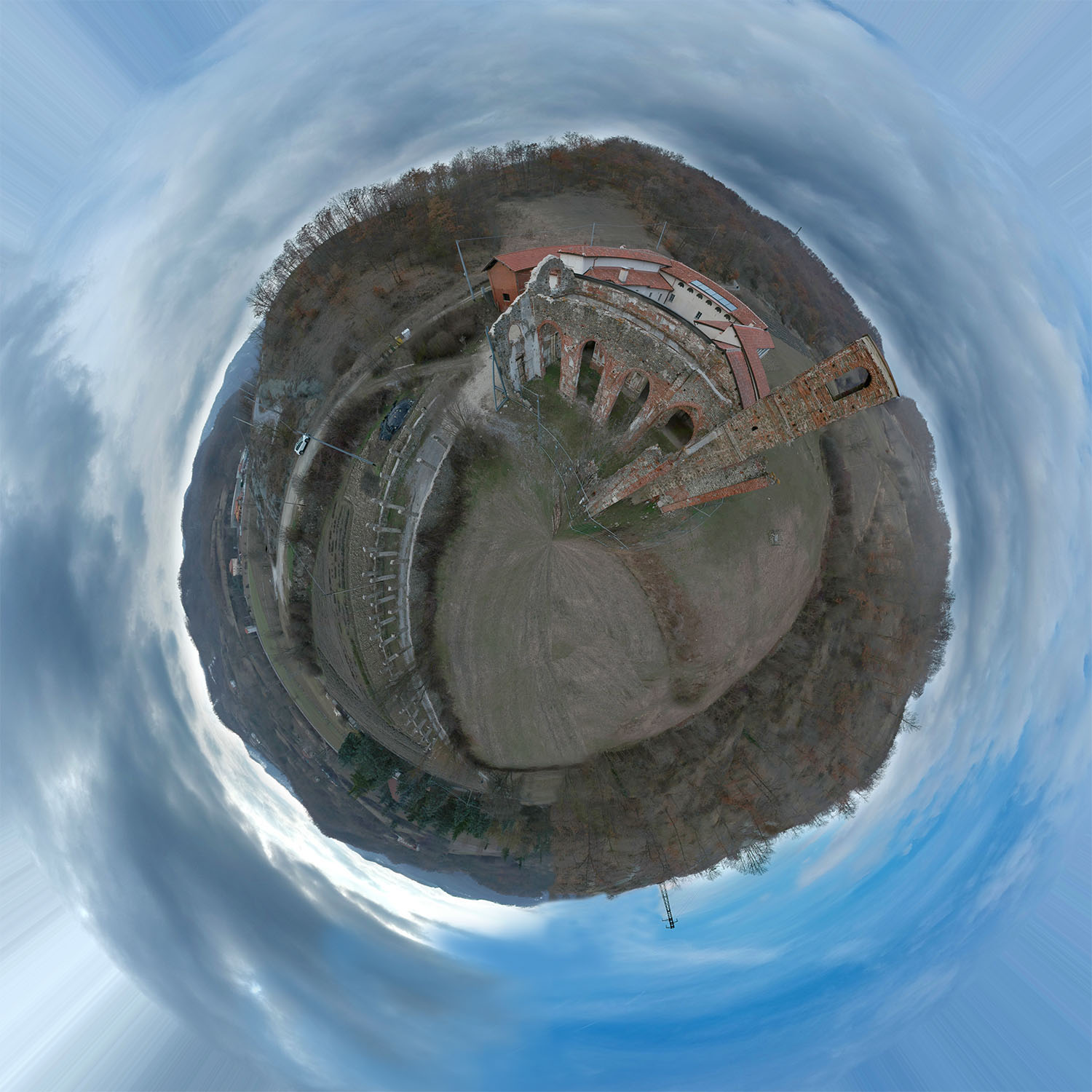 Pianetino creato con il panorama